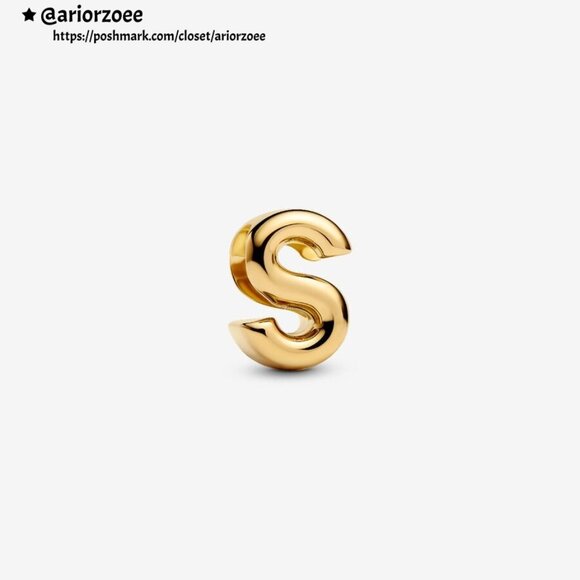 Pandora Letter S Alphabet Mini Charm|Pendant - Picture 1 of 2